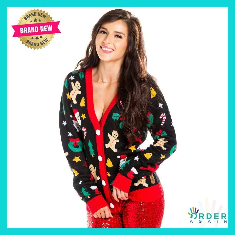 Classic Cardigan Ugly Christmas Sweater Fun Patterns Animals Cozy Chic